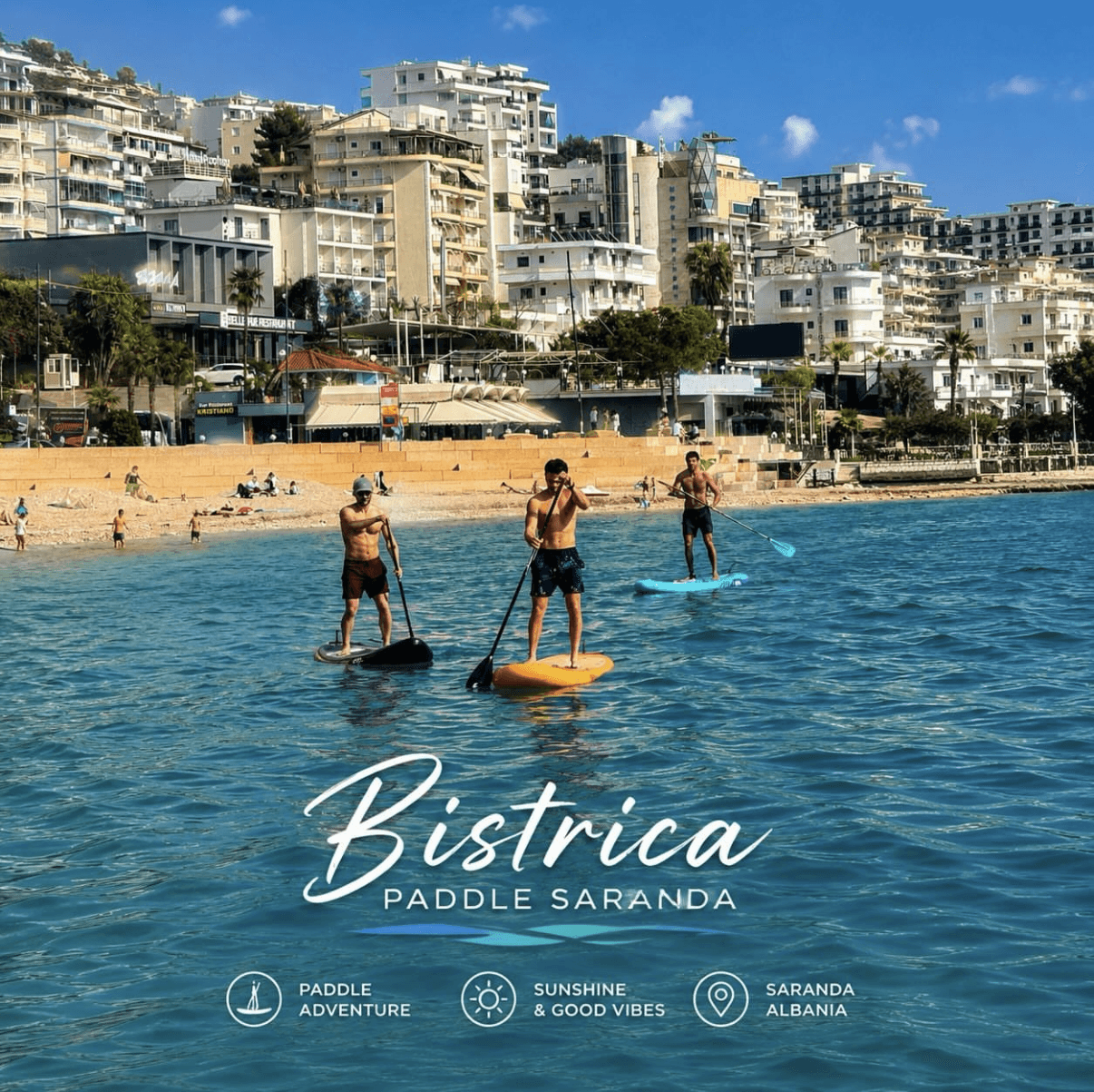 Paddleboard rental information in Sarandë